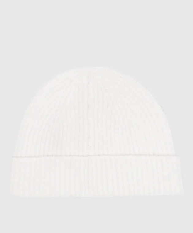 LISA YANG White Cashmere Beanie Boucle