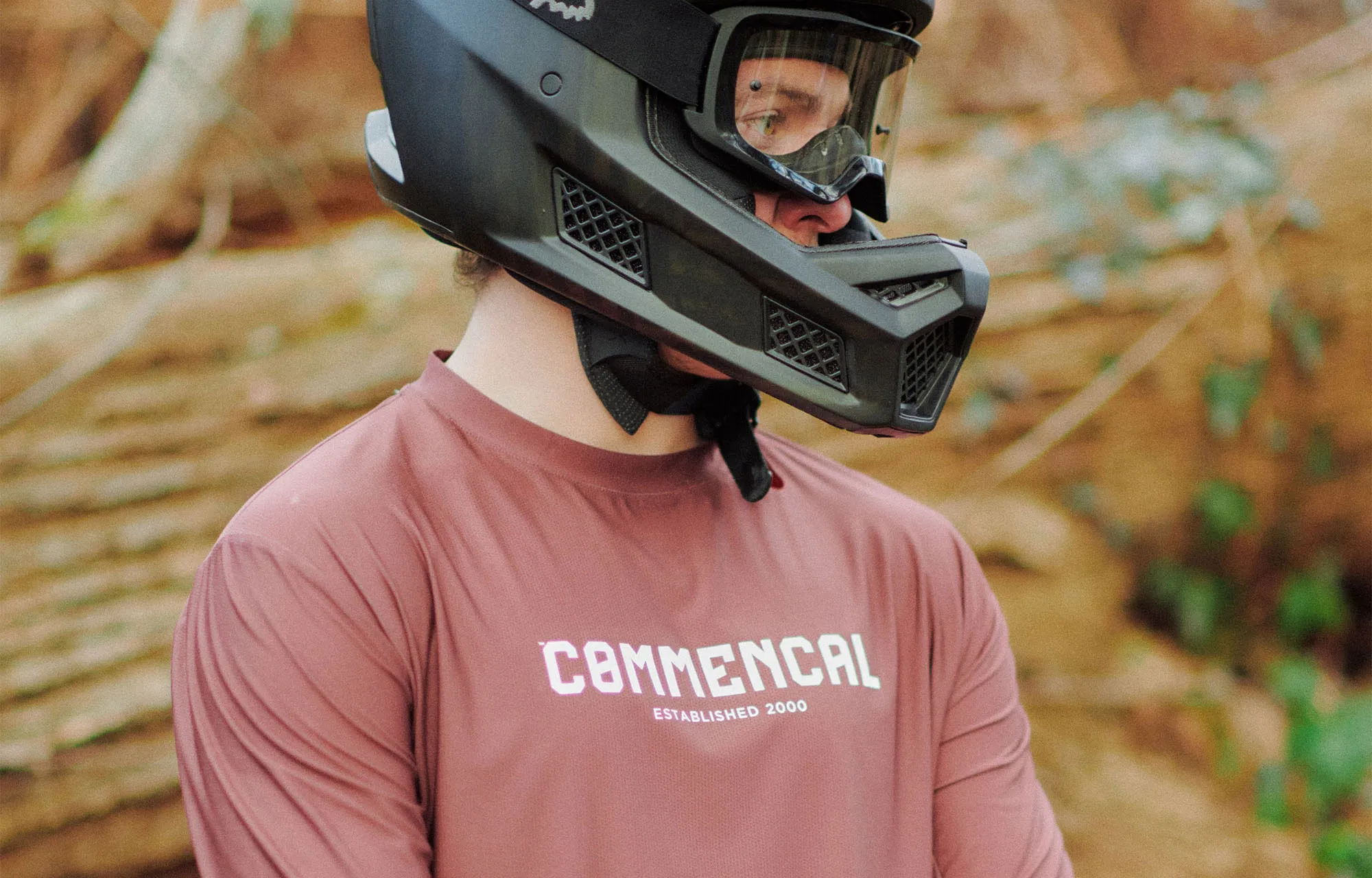 MAILLOT COMMENCAL LIGHTECH MANGA LARGA CORPORATE RED DIRT