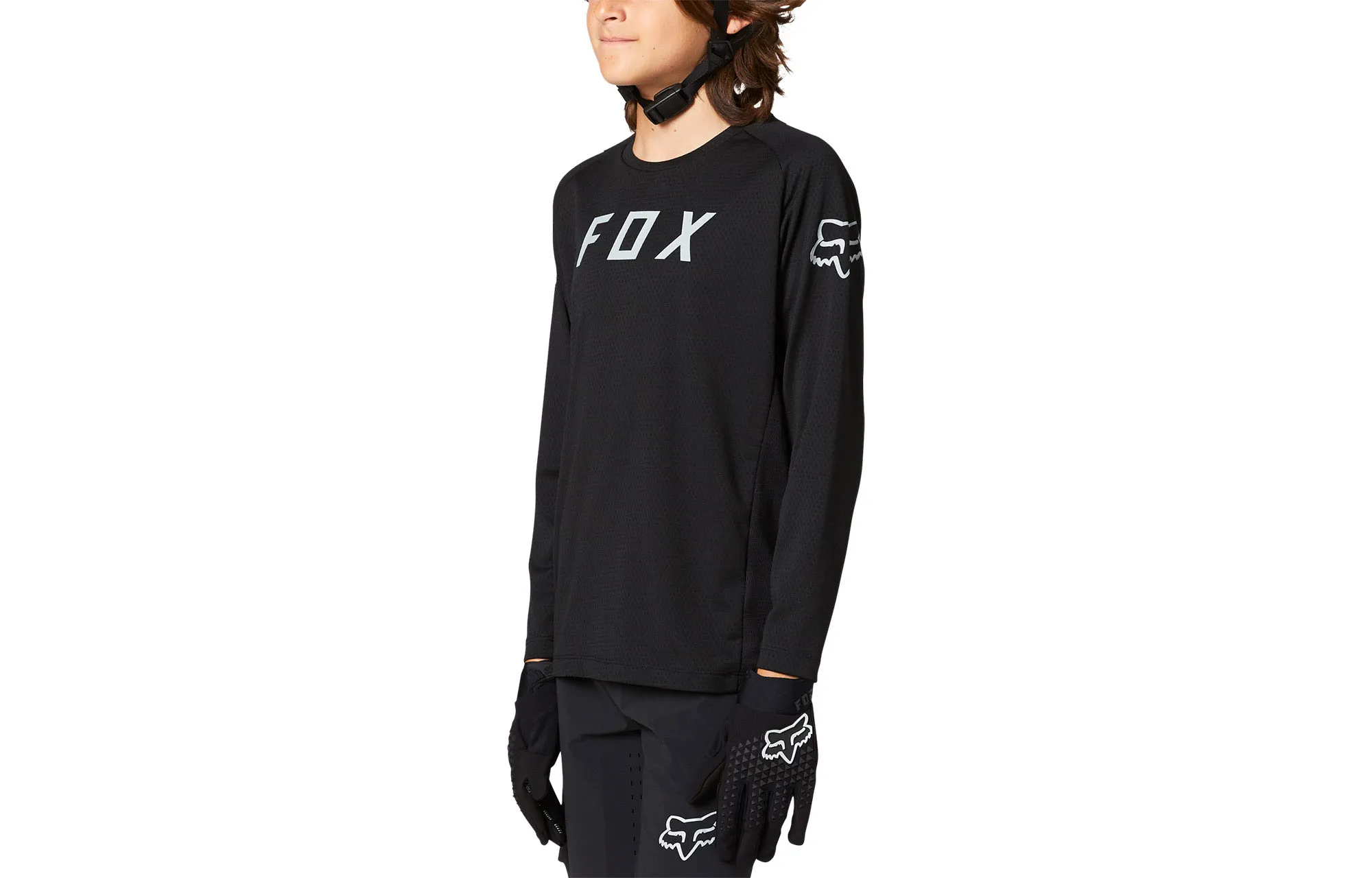 MAILLOT MANGA LARGA KIDS FOX DEFEND BLACK