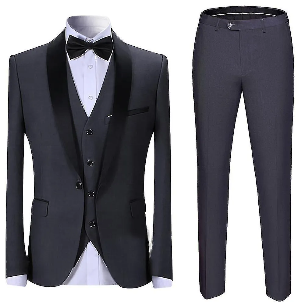 Miman Mens 3-piece Tuxedos Banquet Business Suits Blazervestpants