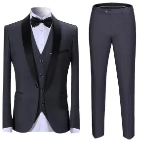 Miman Mens 3-piece Tuxedos Banquet Business Suits Blazervestpants