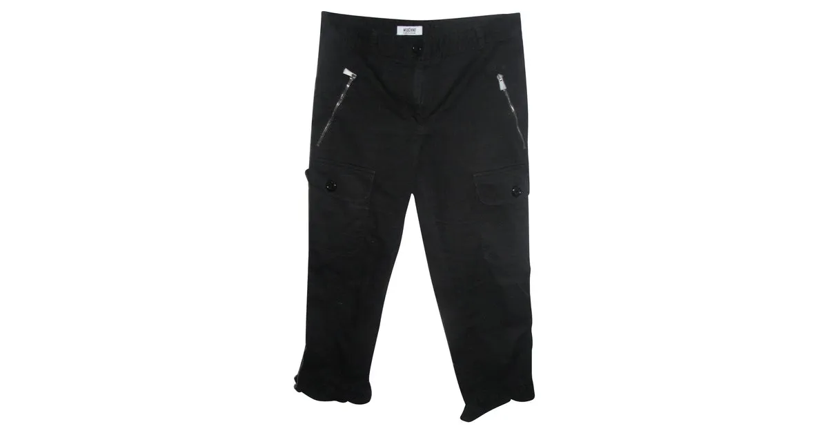 Moschino Cheap And Chic Pantalon recortado Negro 