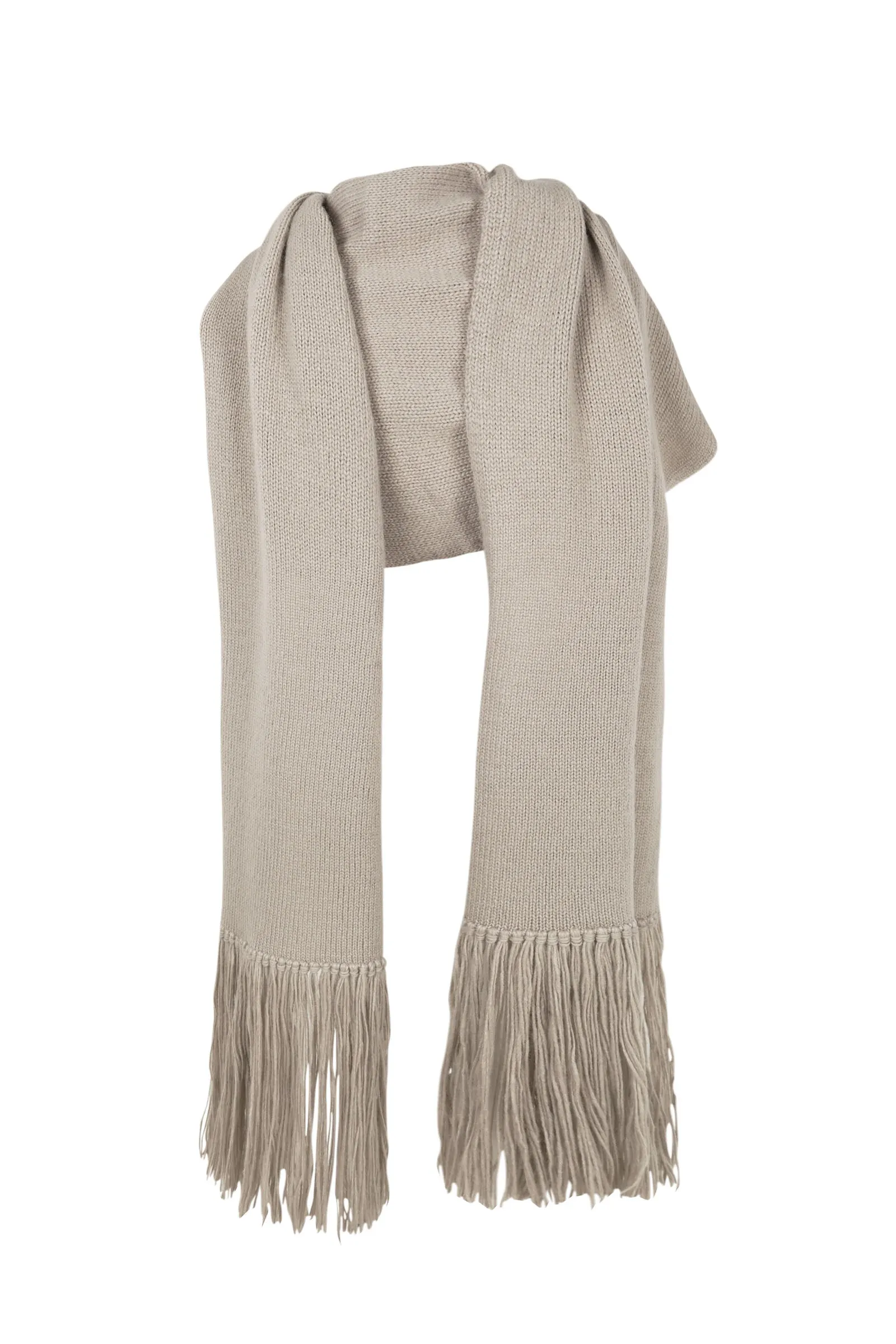 Nusa, beige knitted scarf