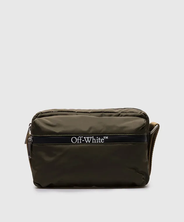 Off-White Khaki bag with logo print