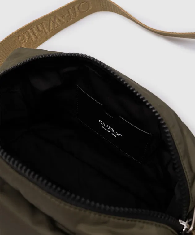 Off-White Khaki bag with logo print