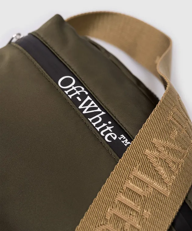 Off-White Khaki bag with logo print