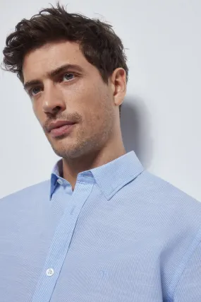 Pedro del Hierro Camisa mil rayas algodón flamé