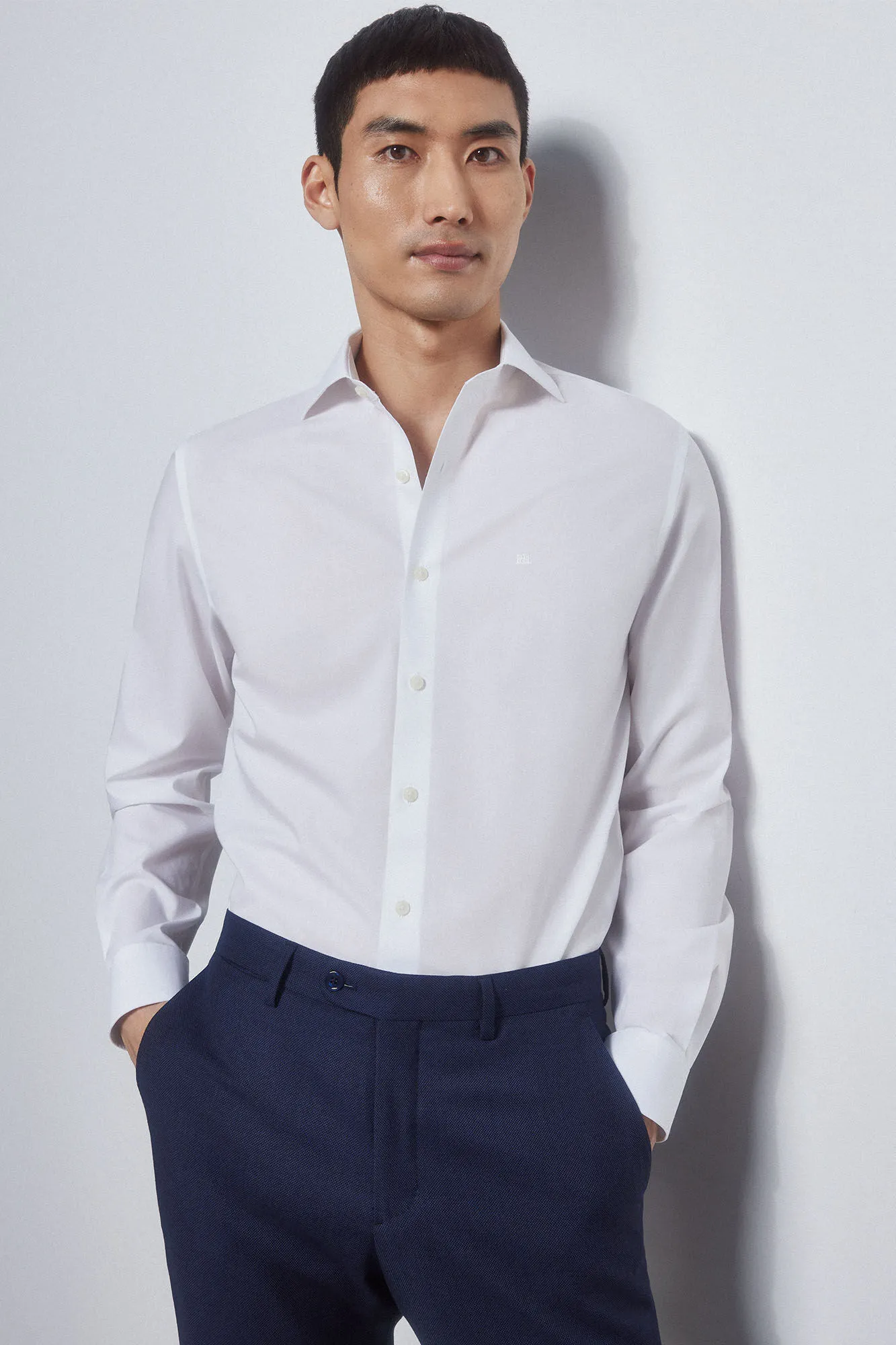 Pedro del Hierro Camisa vestir lisa non iron + antimanchas