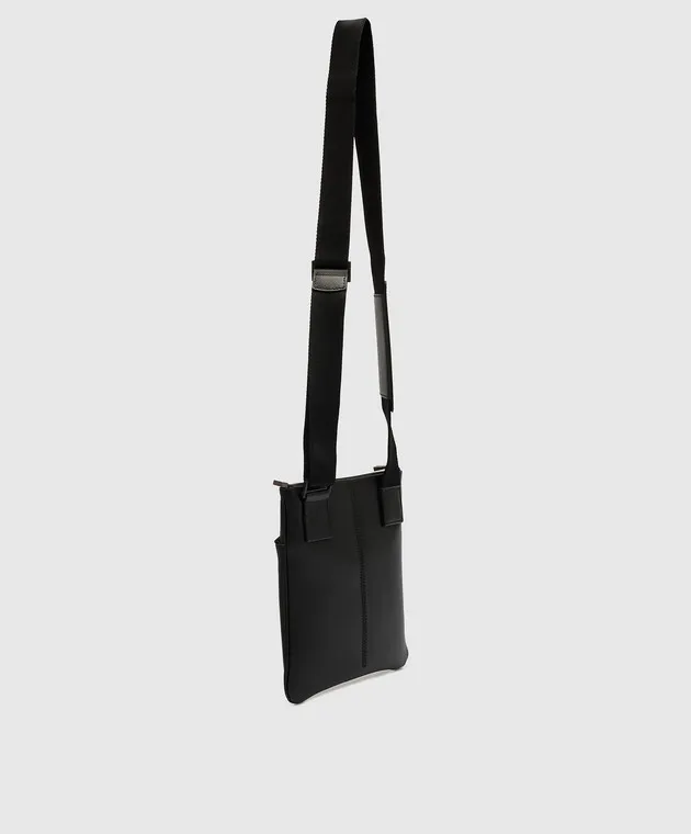 Serapian Black leather shoulder bag