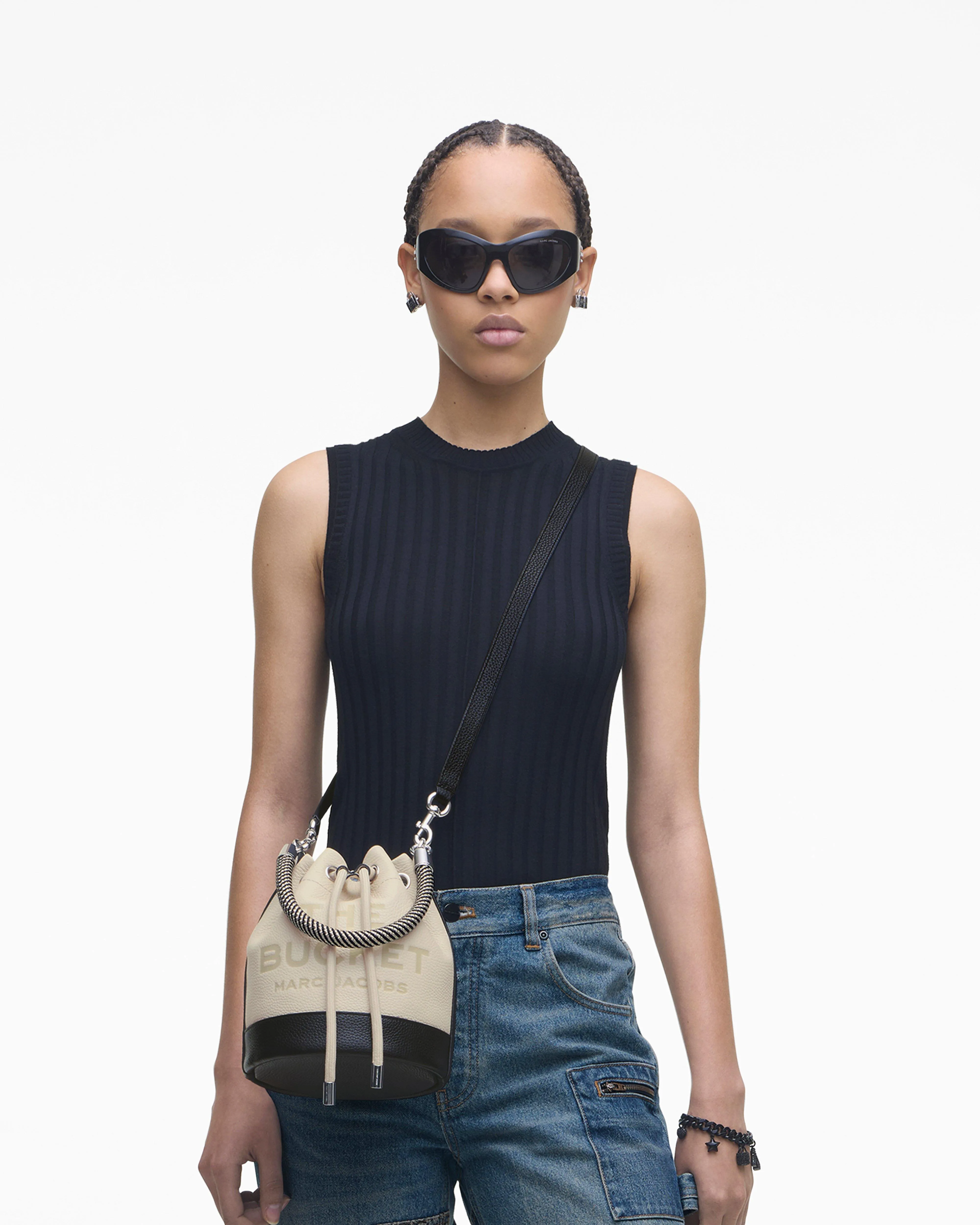 The Colorblock Leather Bucket Bag