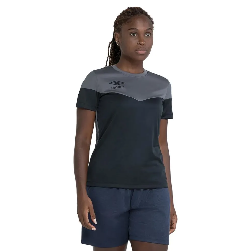 Umbro Camisetas Femenino Futbol T-Shirt_Stadion Negro/Grafito