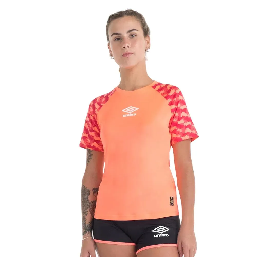 Umbro Camisetas Femenino Futevolei T-Shirt_Graphic_Camuflage Coral