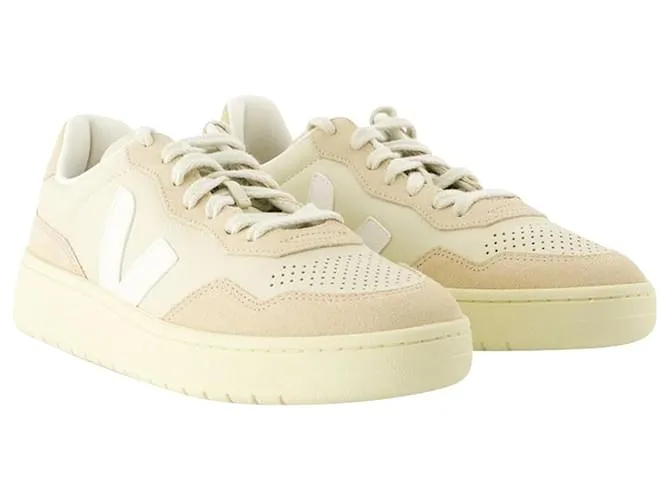 V-90 Zapatillas - Veja - Piel - Beige Castaño 