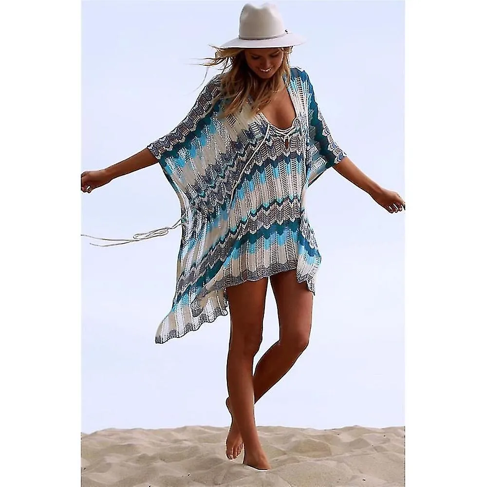 Women's Normal Swimwear Cover Up Swimsuit Printing Lines / Waves Summer Bathing Suits