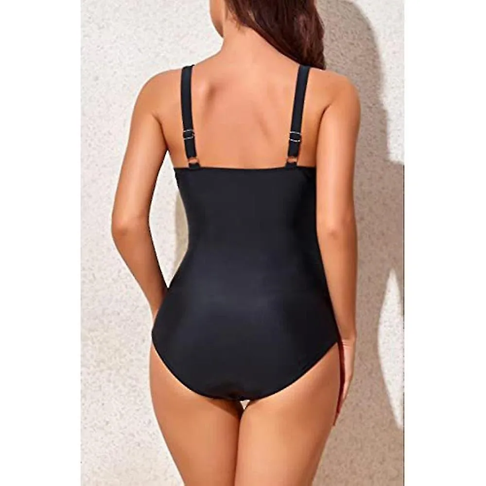 Women's Normal Swimwear One Piece Swimsuit Ruched Plain Beach Wear Holiday Bathing Suits