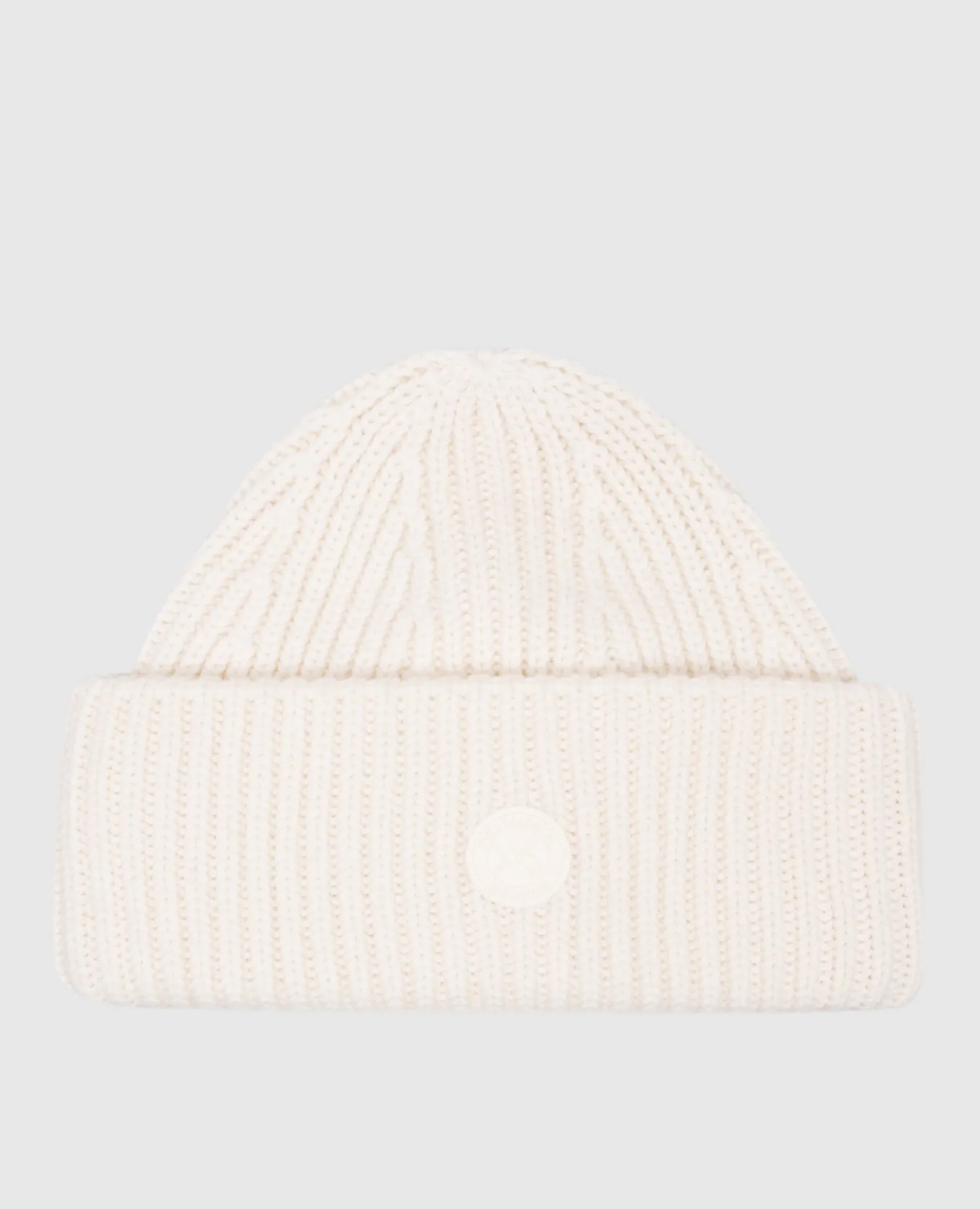 Yves Salomon SKI White wool and cashmere beanie with logo