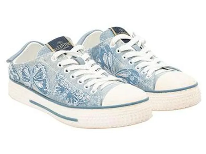 Zapatillas bajas Valentino Denim Butterfly Azul 