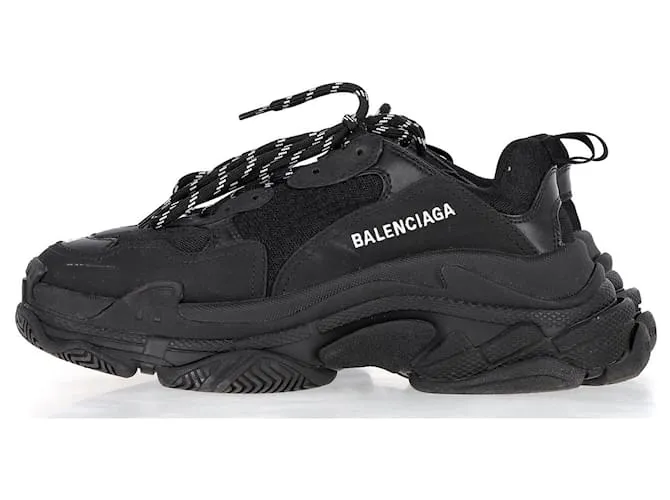 Zapatillas Balenciaga Triple S en Poliéster Negro 