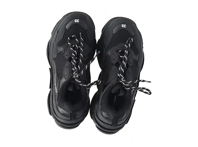 Zapatillas Balenciaga Triple S en Poliéster Negro 