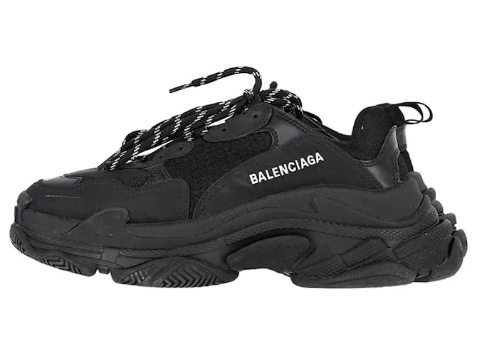 Zapatillas Balenciaga Triple S en Poliéster Negro 