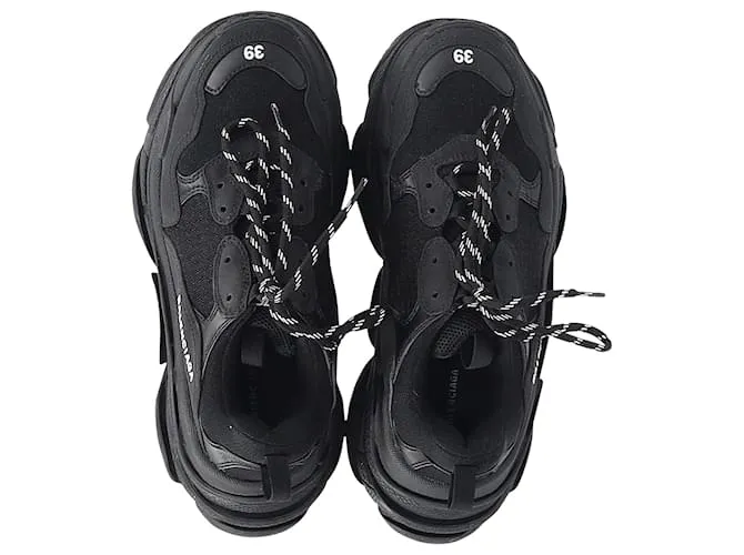 Zapatillas Balenciaga Triple S en Poliéster Negro 