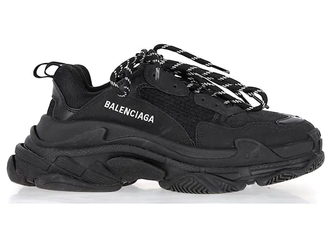 Zapatillas Balenciaga Triple S en Poliéster Negro 