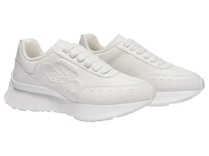 Zapatillas Oversize - Alexander Mcqueen - Blanco - Cuero 