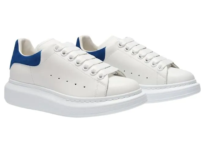 Zapatillas Oversize - Alexander Mcqueen - Blanco/Azul Paris - Cuero 