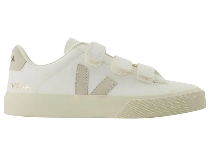 Zapatillas Recife Logo - Veja - Blanco/Beige - Cuero 