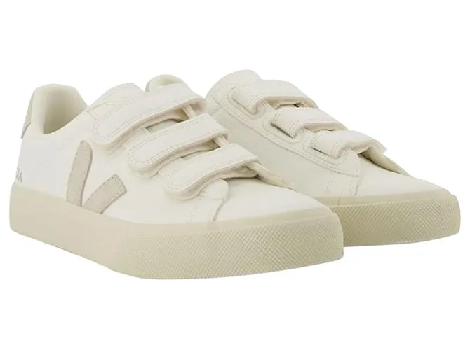 Zapatillas Recife Logo - Veja - Blanco/Beige - Cuero 