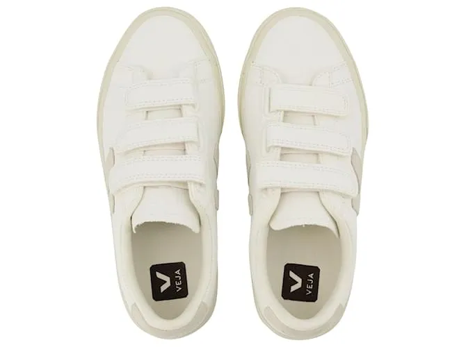 Zapatillas Recife Logo - Veja - Blanco/Beige - Cuero 