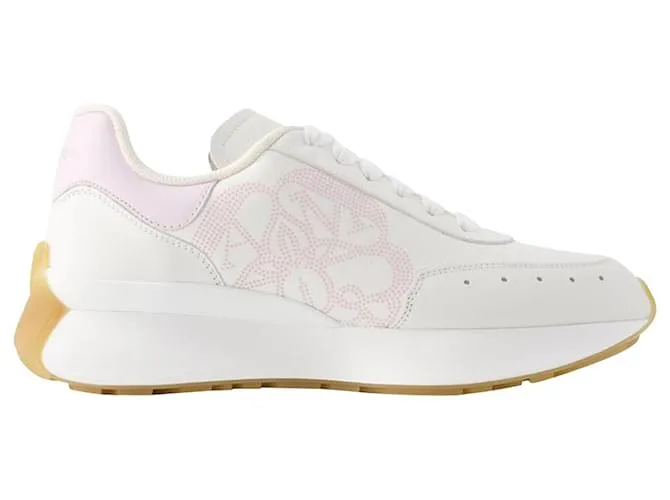 Zapatillas Sprint Runner - Alexander Mcqueen - Cuero - Blanco 