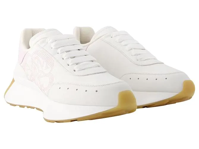 Zapatillas Sprint Runner - Alexander Mcqueen - Cuero - Blanco 