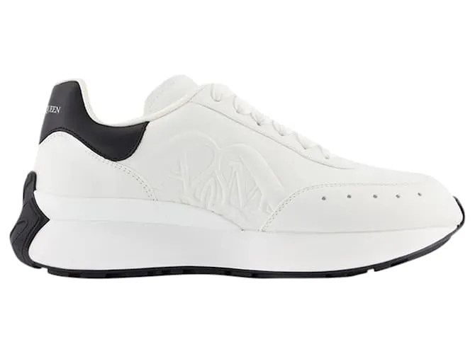 Zapatillas Sprint Runner - Alexander Mcqueen - Cuero - Blanco/De color negro 