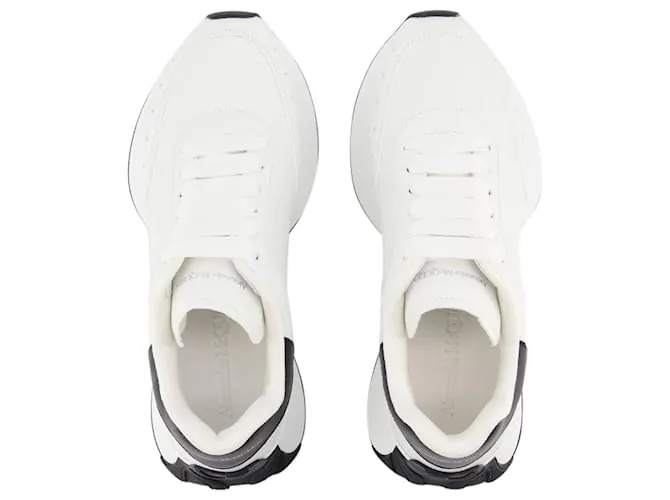 Zapatillas Sprint Runner - Alexander Mcqueen - Cuero - Blanco/De color negro 