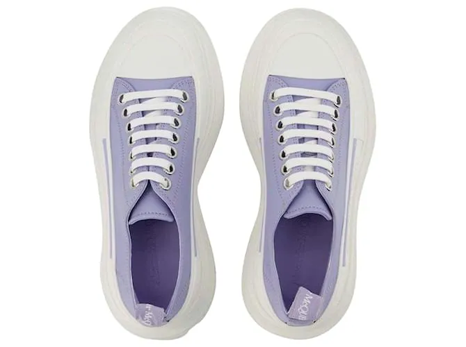 Zapatillas Tread Slick - Alexander Mcqueen - Lila/Blanco - Cuero Impresión de pitón 