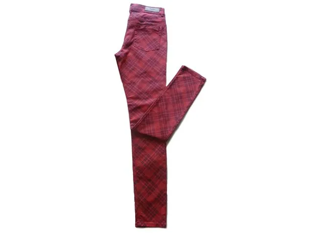 Zara pantalon de algodon Roja 